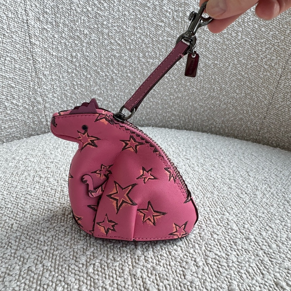 COACH Leather Dino Bag Charm